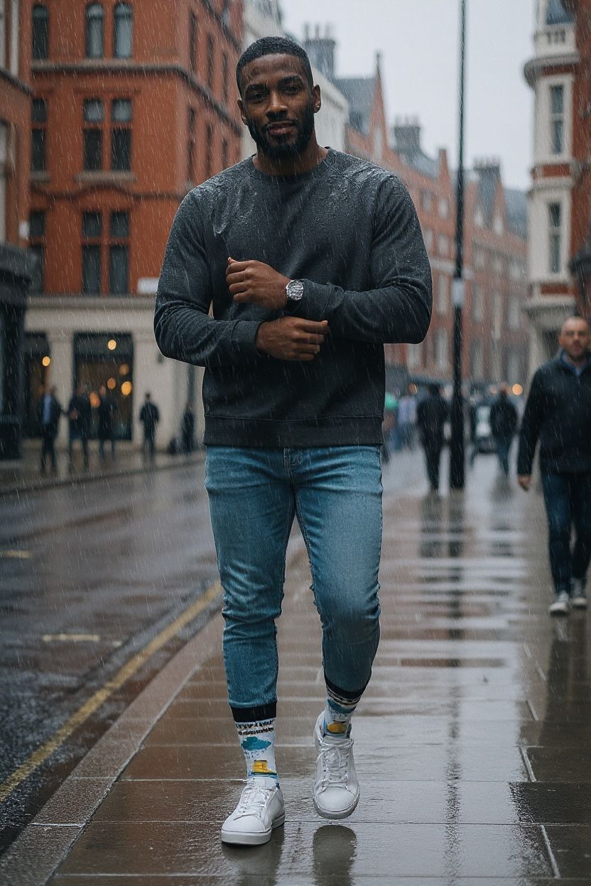Rainy Day in London Socks