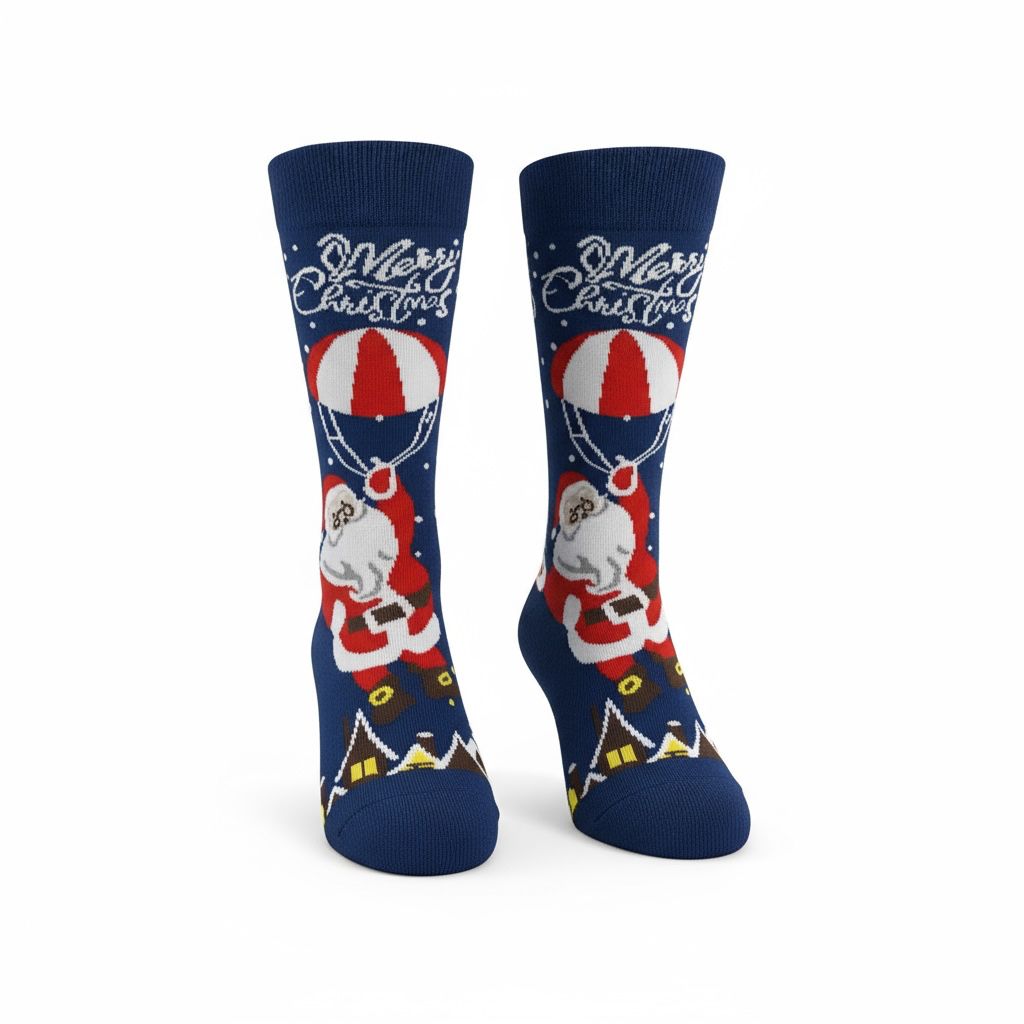 Flying Santa Christmas Socks – Christmas Edition
