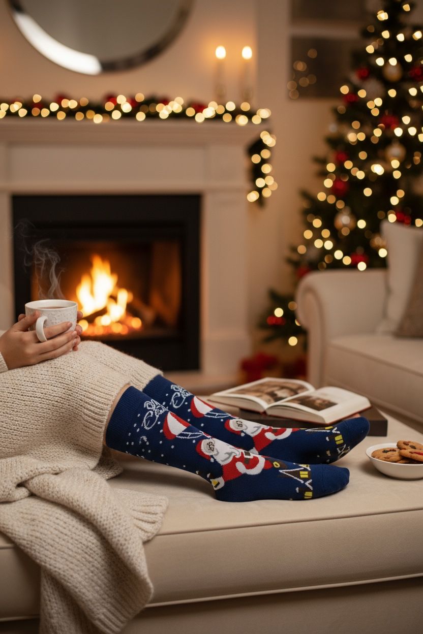 Flying Santa Christmas Socks – Christmas Edition