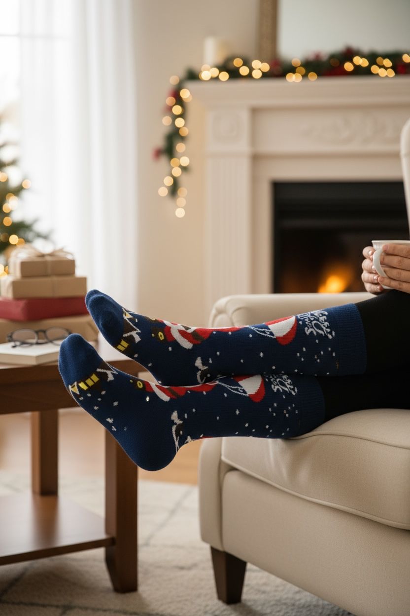 Flying Santa Christmas Socks – Christmas Edition