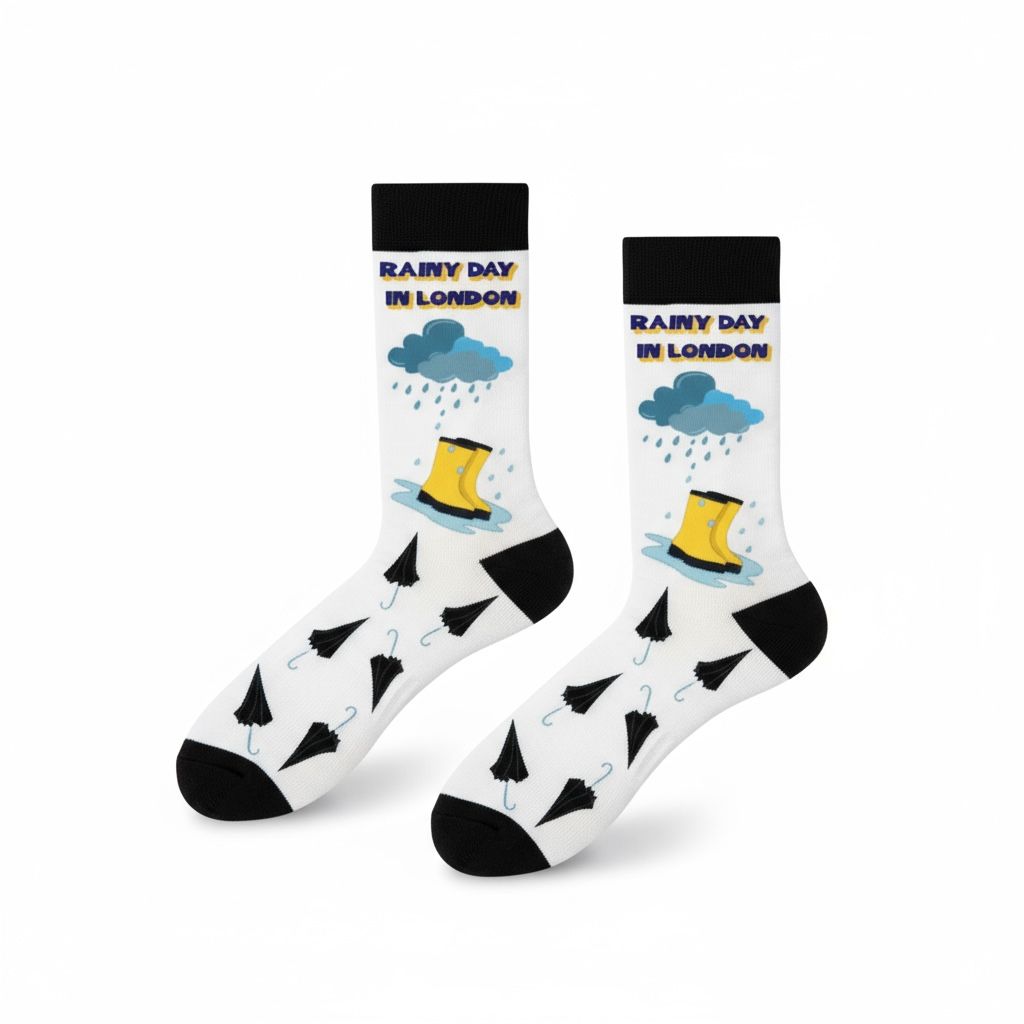 Rainy Day in London Socks