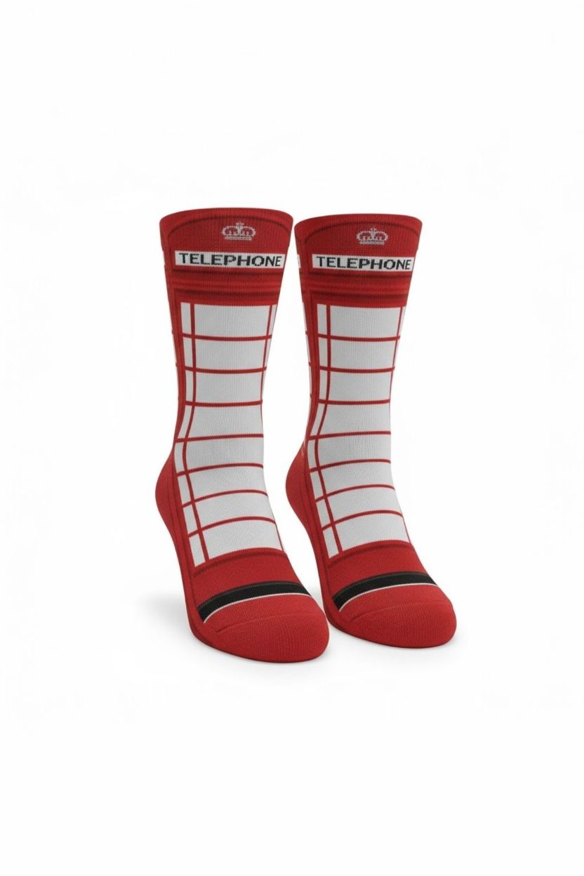 Red Telephone Box Socks