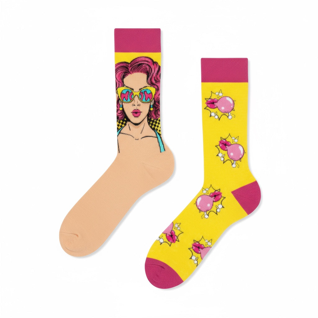 Pop Art Bubble Socks – Mismatched Edition