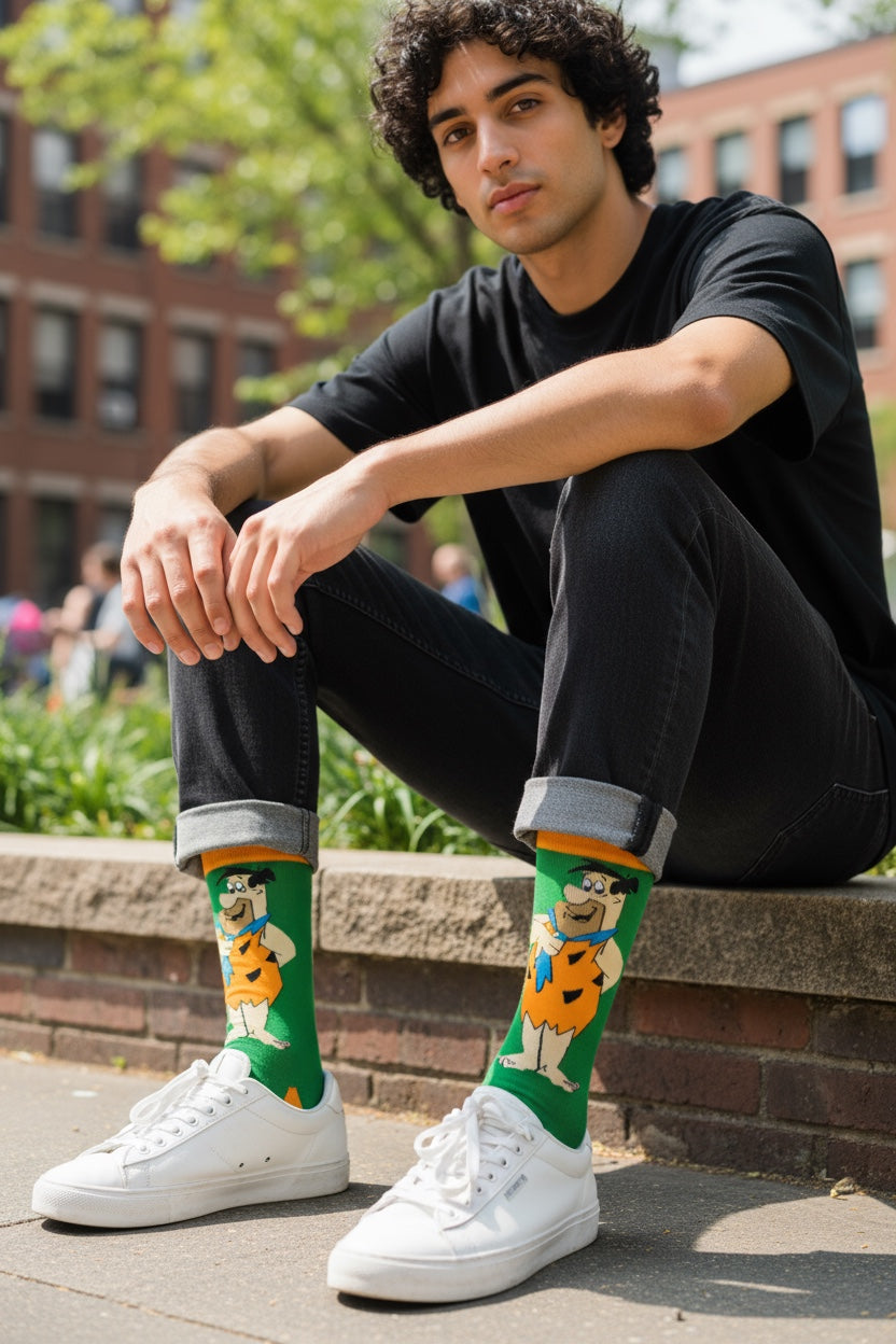 Fred Flintstone Cartoon Socks – Cartoon Vibes Collection