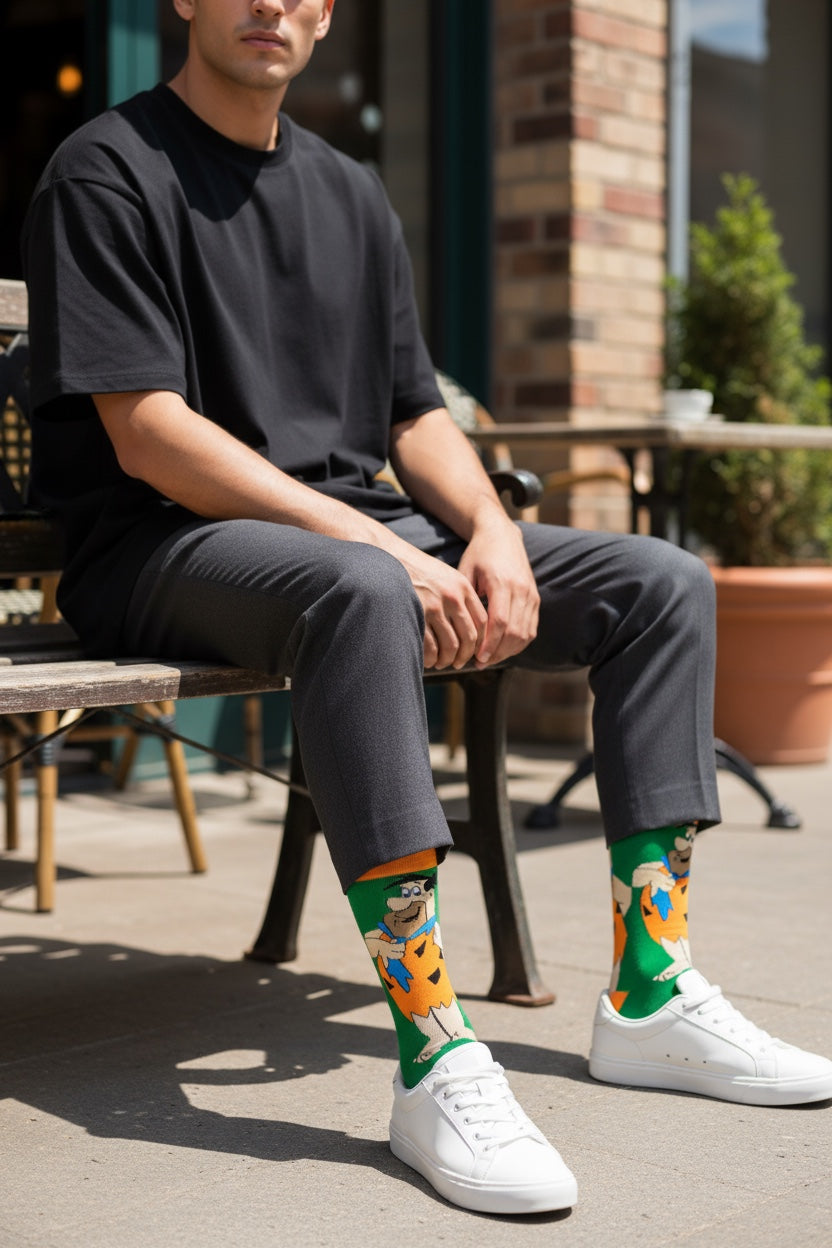 Fred Flintstone Cartoon Socks – Cartoon Vibes Collection